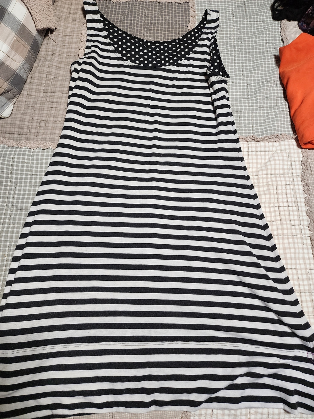 Black & White Striped Sleeveless Reversible Dress